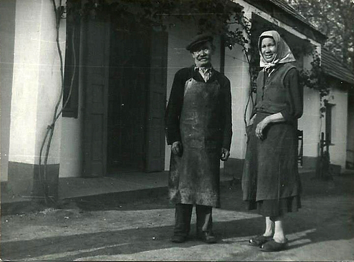 A Nagypapa a b�rk�t�ny�ben az eg�szs�gesen piszkos kez�vel, a kip�d�rt bajusz�val, �s a feles�g�vel, aki ha kellett, b�rmely pillanatban kiszaladt a m�helybe "r��tni" a nagykalap�ccsal.